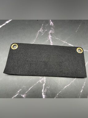 Medium Black Felt Wallet Insert /Accessory Pouch with Gold Grommets 7”x3” NWOT